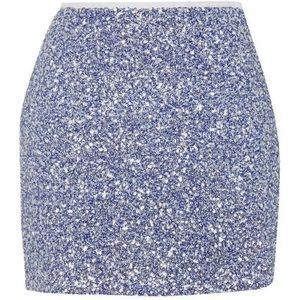 TopShop Blue Sequin Skirt